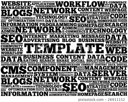 TEMPLATE word cloud 26911152