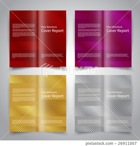 Brochure design templates set 26911807