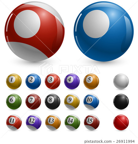 Blank color pool balls template with samples. Blank color pool balls template with samples. 26911994