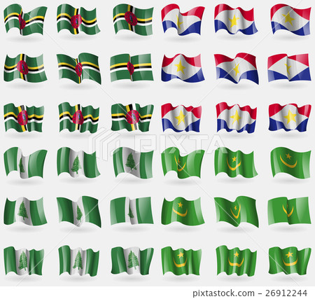 Dominica, Saba, Norfolk Island, Mauritania. Set of 26912244
