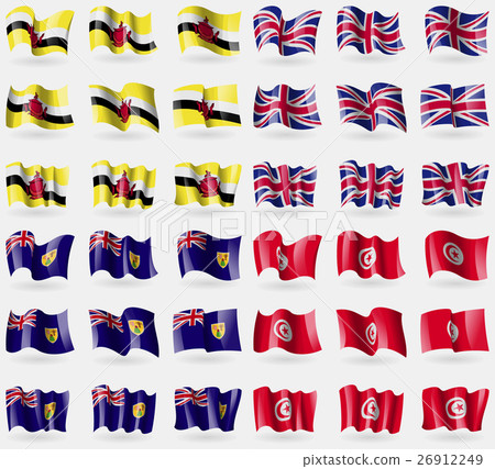 Brunei, United Kingdom, Turks and Caicos, Tunisia. Brunei, United Kingdom, Turks and Caicos, Tunisia. 26912249