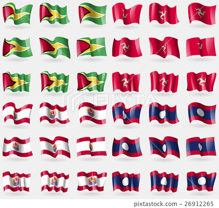 Guyana, Isle of man, French Polynesia, Laos. Set o 26912265
