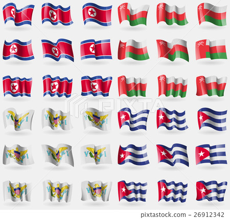 Korea North, Oman, VirginIslandsUS, Cuba. Set of 3 Korea North, Oman, VirginIslandsUS, Cuba. Set of 3 26912342