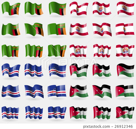 Zambia, French Polynesia, Cape Verde, Jordan. Set 26912346