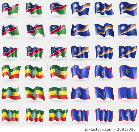 Namibia, Marshall Islands, Ethiopia, Guam. Set of Namibia, Marshall Islands, Ethiopia, Guam. Set of 26912396