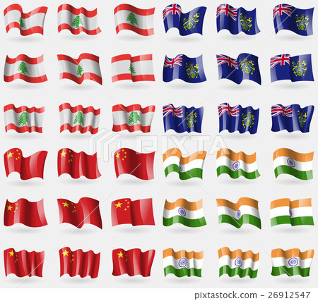 Lebanon, Pitcairn Islands, China, India. Set of 36 Lebanon, Pitcairn Islands, China, India. Set of 36 26912547