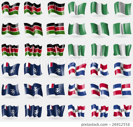 Kenya, Nigeria, French and Antarctic, Dominican Re 26912558