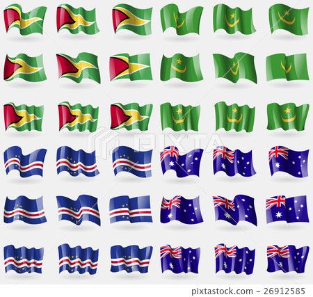 Guyana, Mauritania, Cape Verde, Australia. Set of 26912585