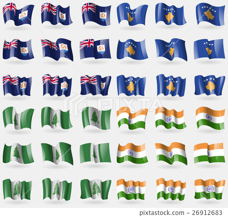 Anguilla, Kosovo, Norfolk Island, India. Set of 36 26912683