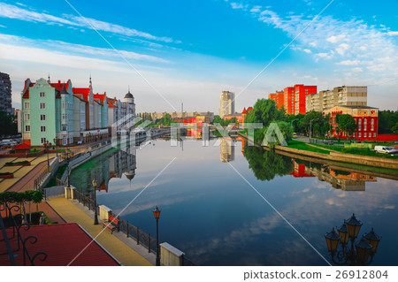 View of Kaliningrad city, Pregolya River, Russia View of Kaliningrad city, Pregolya River, Russia 26912804