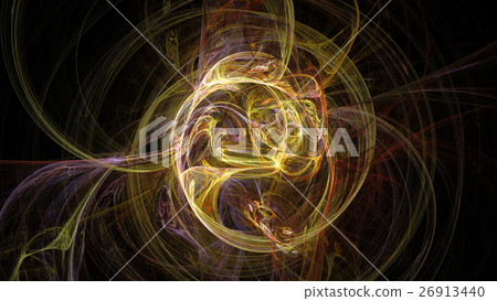 Fire yellow curves and circles abstract background Fire yellow curves and circles abstract background 26913440