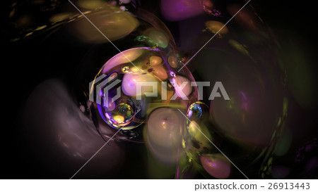 Colorful curves and balls abstract background Colorful curves and balls abstract background 26913443