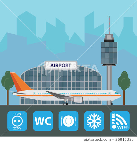 PrintAirport with infographic elements templates 26915353