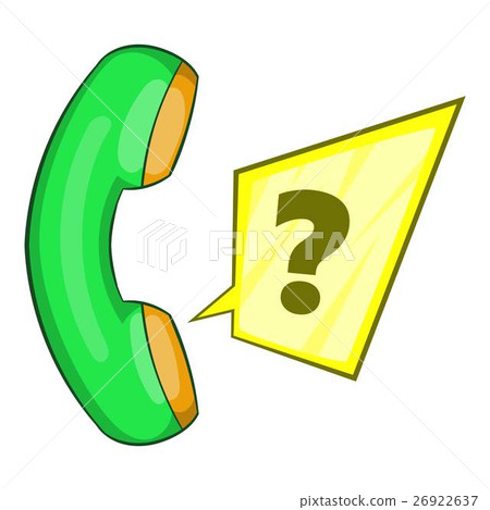 Green handset icon, flat style 26922637