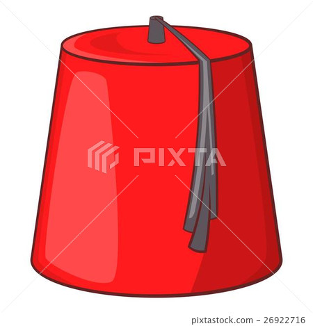 Red turkish fez icon, cartoon style 26922716