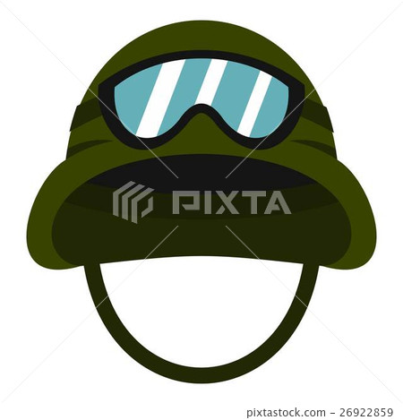 Military metal helmet icon, flat style 26922859