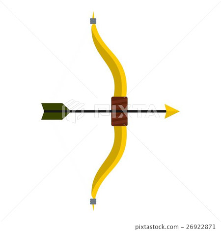 Bow and arrow icon, flat style Bow and arrow icon, flat style 26922871