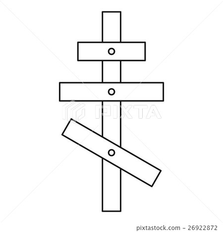 Religious orthodox cross icon, outline style Religious orthodox cross icon, outline style 26922872