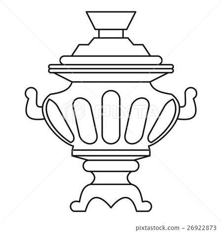 Russian samovar icon, outline style Russian samovar icon, outline style 26922873