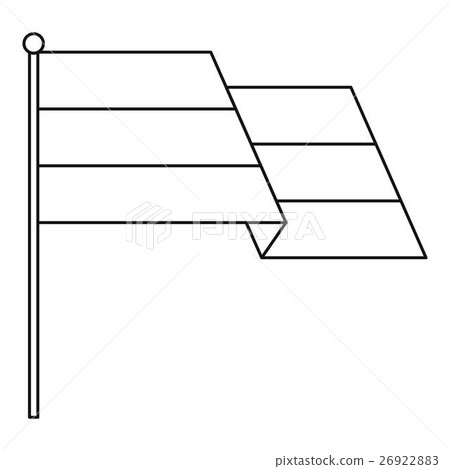 Flag icon, outline style Flag icon, outline style 26922883