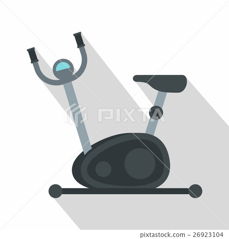 Exercise bicycle icon, flat style 26923104