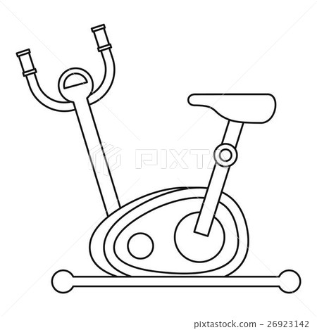 Stationary exercise bike icon, outline style 26923142