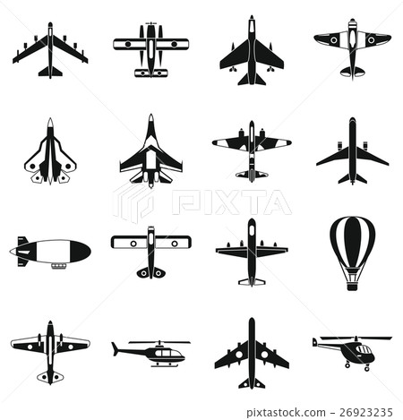 Aviation icons set, simple style 26923235