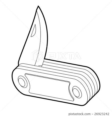 Folding knife icon, outline style Folding knife icon, outline style 26923242