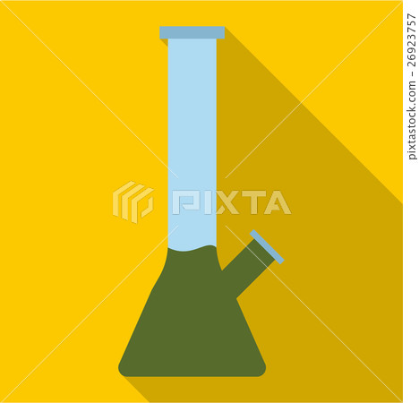 Glass bong for smoking marijuana icon, flat style Glass bong for smoking marijuana icon, flat style 26923757