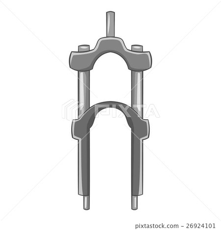 Fork for bicycle icon, gray monochrome style Fork for bicycle icon, gray monochrome style 26924101