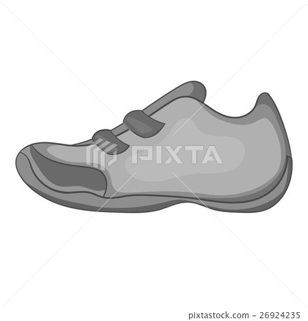 Sneakers for tennis icon, gray monochrome style 26924235