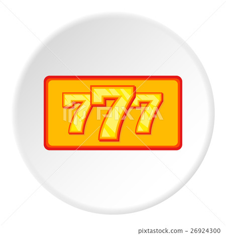 Lucky seven icon, flat style Lucky seven icon, flat style 26924300