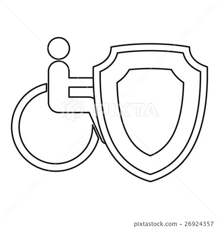 Insurance disabled concept icon, outline style 26924357