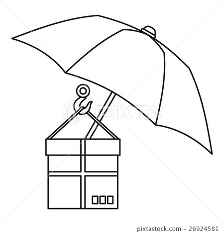 Parcel Insurance icon, outline style 26924581