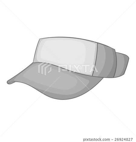 Cap without top icon, gray monochrome style Cap without top icon, gray monochrome style 26924827