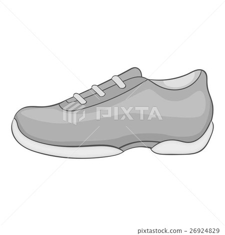 Men sneakers icon, gray monochrome style Men sneakers icon, gray monochrome style 26924829
