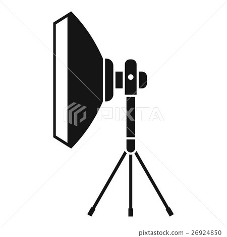 Studio lighting equipment icon, simple style Studio lighting equipment icon, simple style 26924850