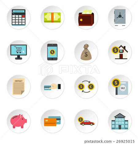 Banking icons set, flat style Banking icons set, flat style 26925015