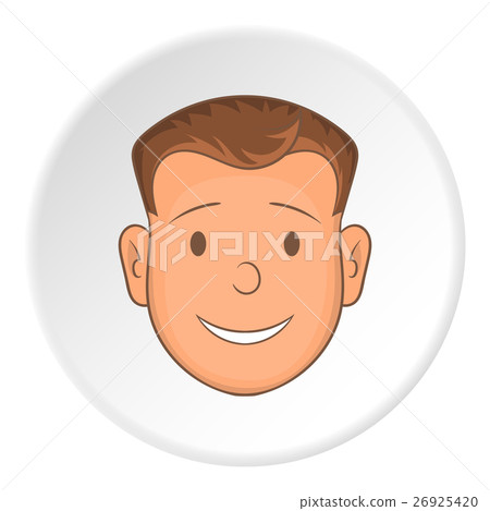 Male face icon, cartoon style Male face icon, cartoon style 26925420
