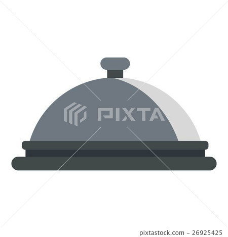 Restaurant cloche icon, flat style Restaurant cloche icon, flat style 26925425