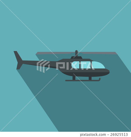 Military helicopter icon, flat style Military helicopter icon, flat style 26925513