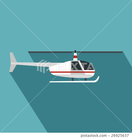 Helicopter icon, flat style 26925637