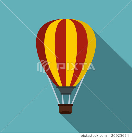 Hot air ballon icon, flat style 26925654