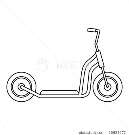 Kick scooter icon, outline style Kick scooter icon, outline style 26925672