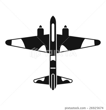 Military fighter aircraft icon, simple style Military fighter aircraft icon, simple style 26925674