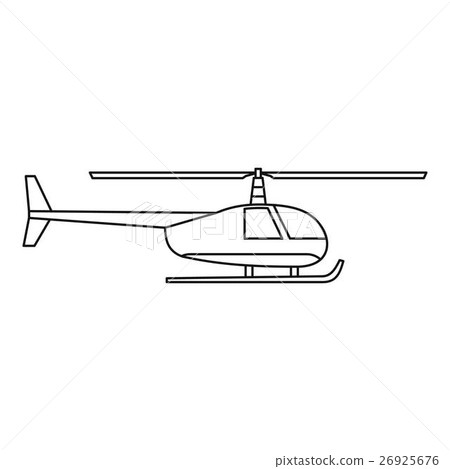 Helicopter icon, outline style Helicopter icon, outline style 26925676