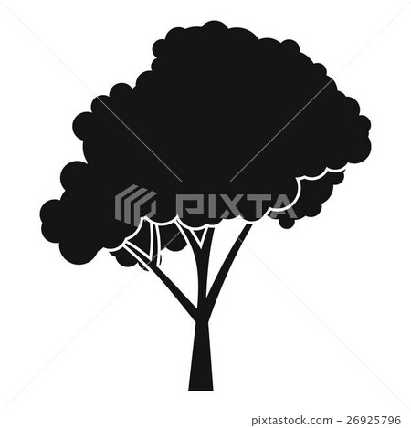 Tree with a rounded crown icon, simple style Tree with a rounded crown icon, simple style 26925796