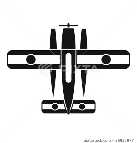 Ski equipped airplane icon, simple style 26925977