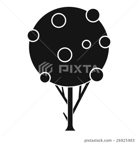 Tree with fruits icon, simple style 26925983