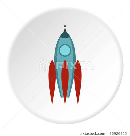 Aircraft rocket icon, flat style Aircraft rocket icon, flat style 26926223